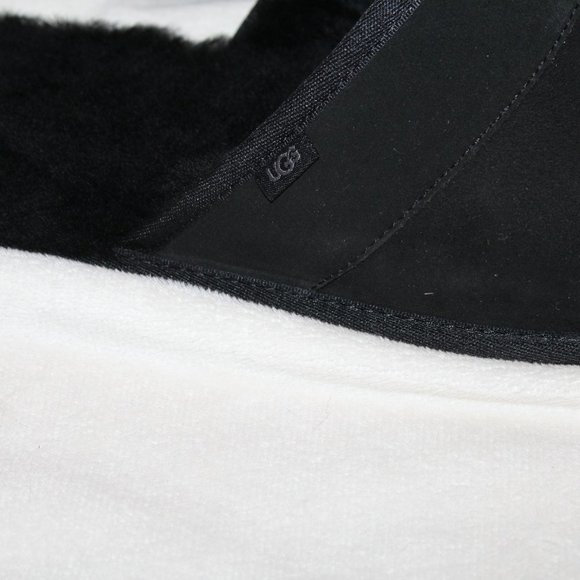 NEW‎ UGG MEN\'S SUEDE LEISURE SCUFF SLIP ON SLIPPERS BLACK main image 6